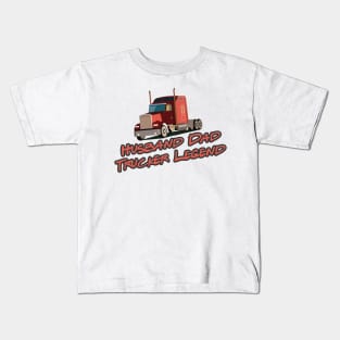 Husband Dad trucker Legend Kids T-Shirt